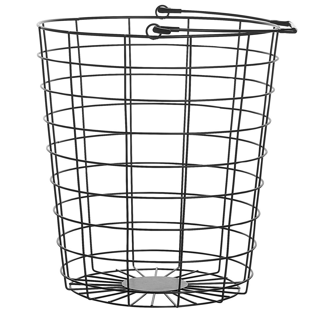 KORBSTÄNDER schwarz im 3er Set Ayapal - Schwarz, Metall (37/123/37cm) - Beliani
