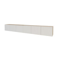 LOWBOARD NOA-2-W 3x100x40x41 cm - Artisan / Weiß - Weiß, Holzwerkstoff (300/40/41cm) - ALTDECOR