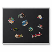 MAGNETTAFEL 80x60 cm Silberner Rahmen Farbe Schwarz - Bronzefarben, Metall (80/60/0.4cm) - TULUP