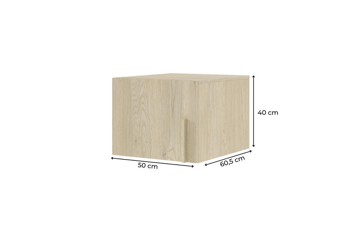 AUFSATZSCHRANK BRISSO BRN5 50/40/60,5 cm in Eiche Ceremona - Eichefarben, Holzwerkstoff (50/40/61cm) - Deine Möbel 24