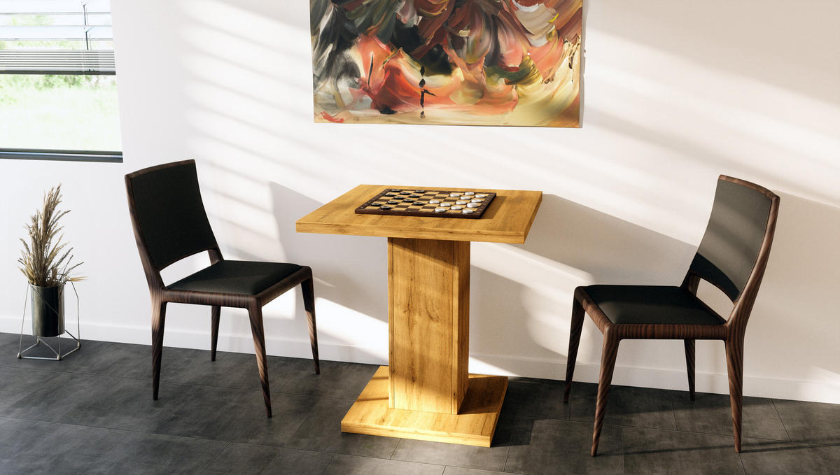 ESSTISCH Adam Eiche Evoke - Eiche San Remo, Holzwerkstoff (70/70/75cm) - Vladon