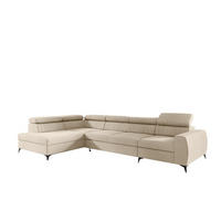 ECKSOFA Toronto Xl - Creme, Holzwerkstoff/Textil (340/200cm) - Fun Möbel