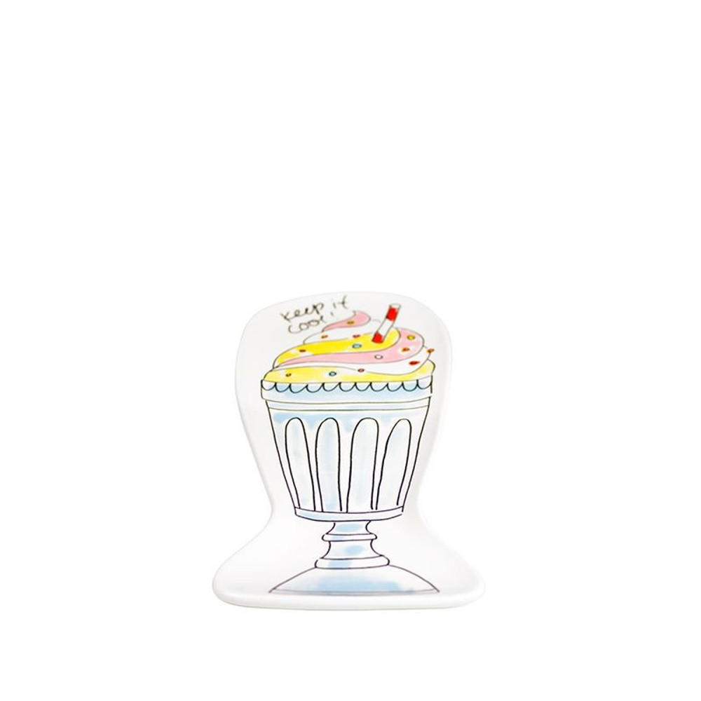 TELLER 3D Milkshake in Bunt - 24 x 10cm - Multicolor, Keramik (24/10/1.6cm) - Blond Amsterdam