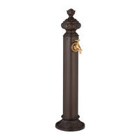 STANDBRUNNEN - Braun, Metall (24/20.5/87cm) - Relaxdays