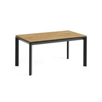 ESSTISCH FADO - Eichefarben/Schwarz, Holzwerkstoff (90/160/76cm) - Meblini