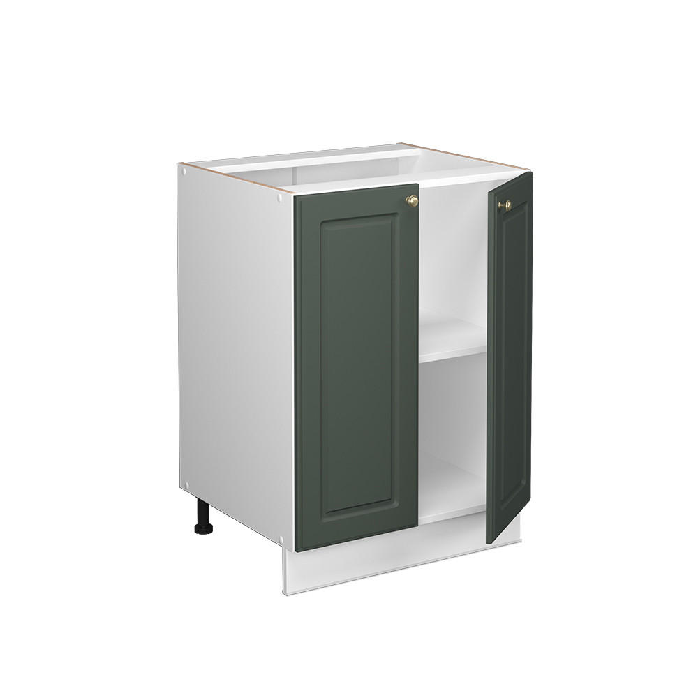 KÜCHENUNTERSCHRANK Fame-Line Grün-Gold Landhaus 60 cm ohne AP - Weiß/Grün, Holzwerkstoff (60/82/51.6cm) - Vicco