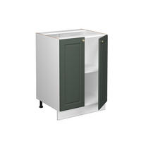 KÜCHENUNTERSCHRANK Fame-Line Grün-Gold Landhaus 60 cm, AP Anthrazit - Weiß/Grün, Holzwerkstoff (60/82/60cm) - Vicco