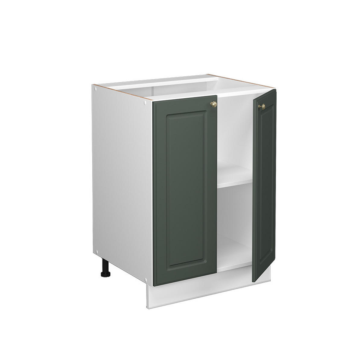 KÜCHENUNTERSCHRANK Fame-Line Grün-Gold Landhaus 60 cm ohne AP - Weiß/Grün, Holzwerkstoff (60/82/51.6cm) - Vicco
