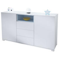 SIDEBOARD Skadu Denim matt - Pastellblau, Holzwerkstoff (138.5/75.5/35cm) - Vladon