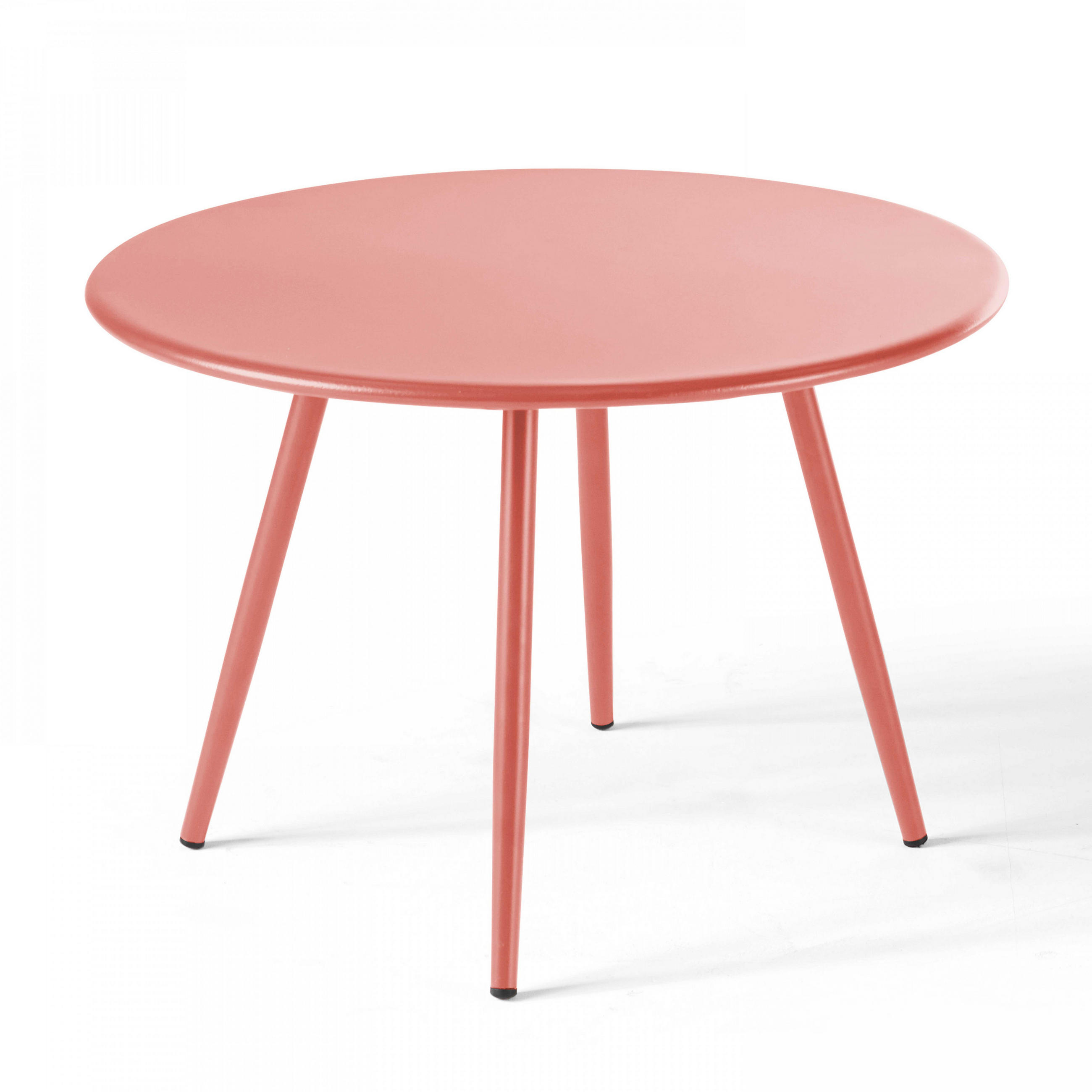 GARTEN-LOUNGETISCH, Lehm - Pink, Metall (90/50/34cm) - Oviala
