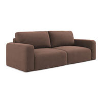 3-SITZER SOFA mit Schlaffunktion Strukturstoff Stoff Pink - Pink/Hellrosa, Kunststoff/Textil (244/79/102cm) - Makamii