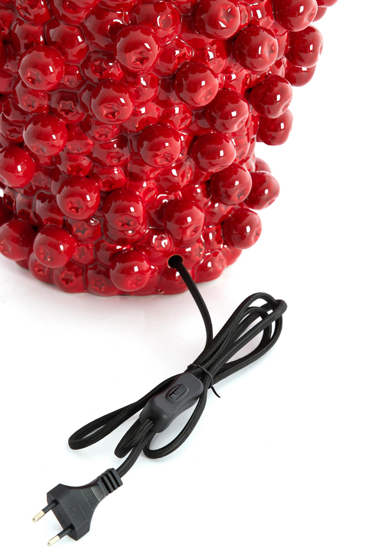 LAMPENSOCKEL Berries Rot 31.5/31/35 cm - Rot, Keramik (31.5/31/35cm) - Light & Living