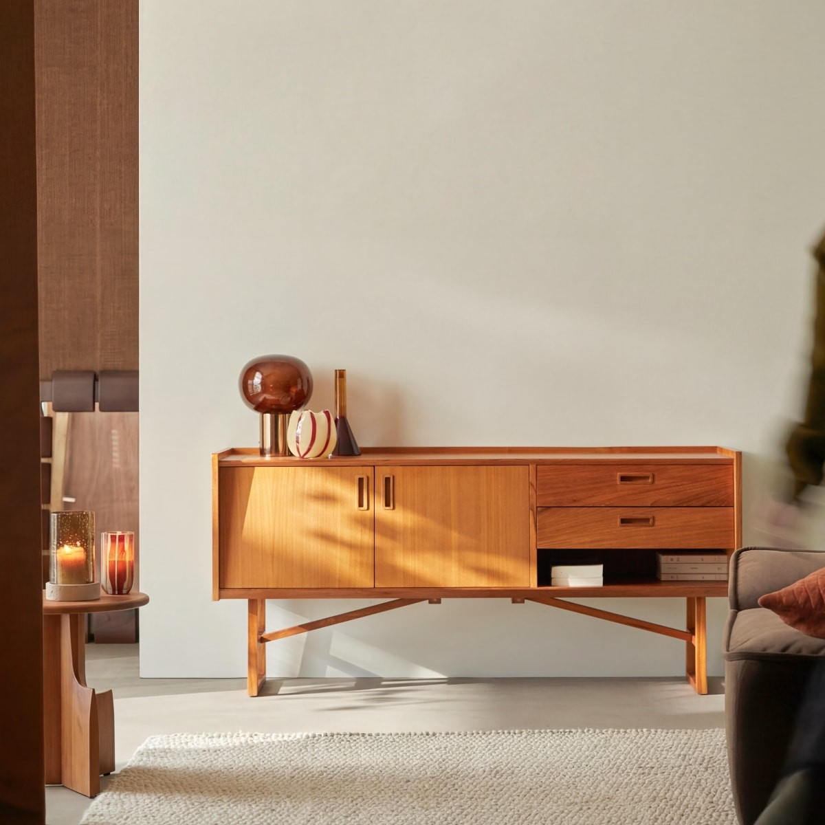 SIDEBOARD Marcus Natur aus Teak - Naturfarben, Holz (160/74/45cm) - Tikamoon