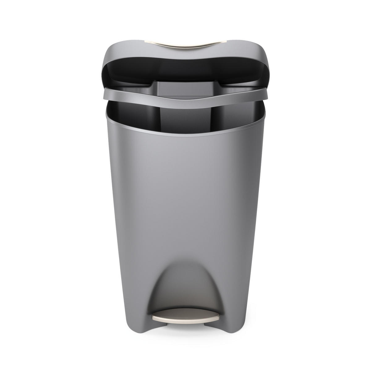 ABFALLEIMER Brim, Grau - Grau, Kunststoff (43/33/64cm)
