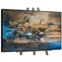 GEMÄLDE Elegante Abstraktion II Schattenfugenrahmen Schwarz 120x80 cm - Schwarz, Holz (120/80cm) - YS-art gallery