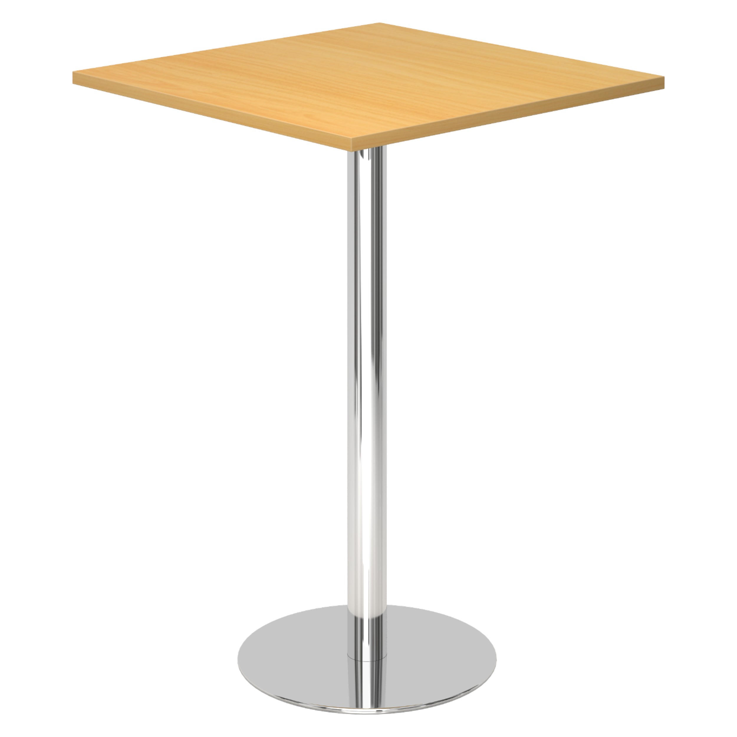 STEHTISCH eckig STH 80/80/111,6 cm in Buchefarben/Chrom - Chromfarben/Buchefarben, Holzwerkstoff (80/80/111.6cm) - bümö