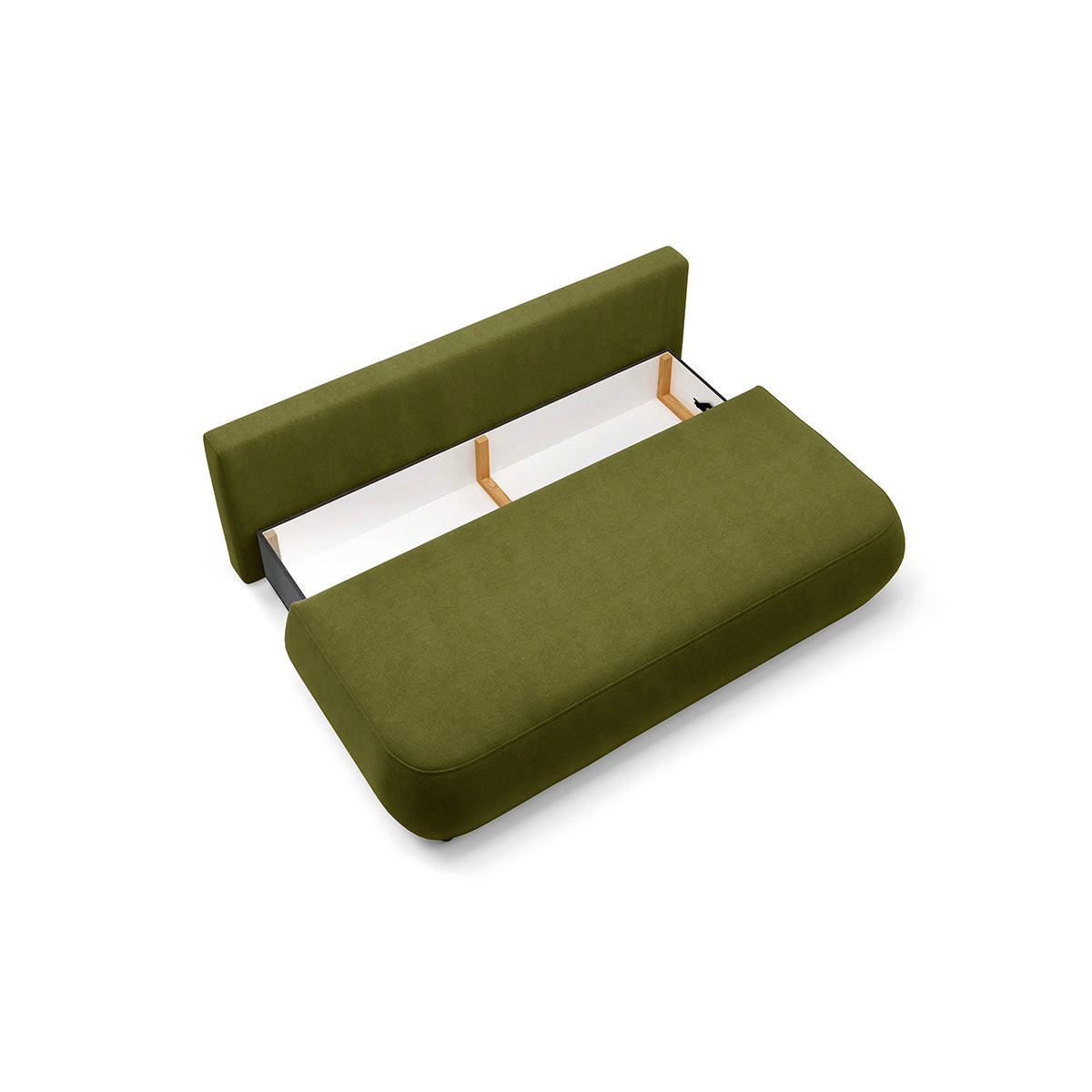 SOFA Antonio 3 Sitzplätze Grün - Grün, Holz (210/82/106cm) - Petits-meubles