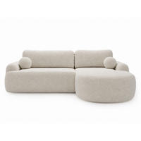 ECKSOFA Aurio weiß Rechts - Weiß, Holz/Textil (261/177cm) - Graingold