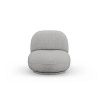 DREHSESSEL Chuck aus Chenille-Stoff silber - Silberfarben, Textil (77/80/78cm) - Micadoni