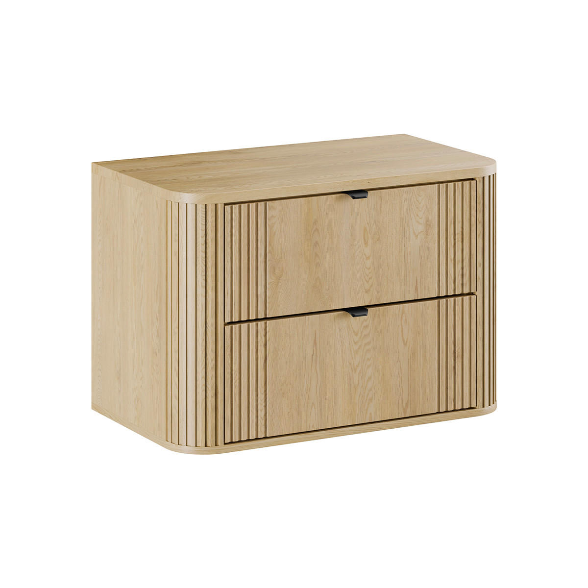 BADMÖBEL 80.4cm Mila 2er-Set Helle Eiche - Braun, Holzwerkstoff (80.4/54/46cm) - Petits-meubles