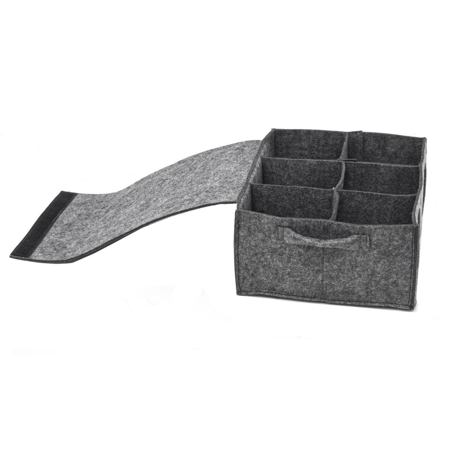 TASSENHALTER - ca. 28 x 21 x 11,5 cm - aus Filz - Grau, Kunststoff (21/11.5/28cm) - Dunedesign