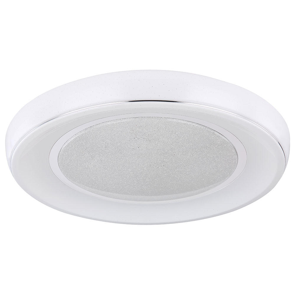LED DECKENLEUCHTE Metall Weiß Opal - Weiß, Metall (66/66/9cm) - Globo Lighting