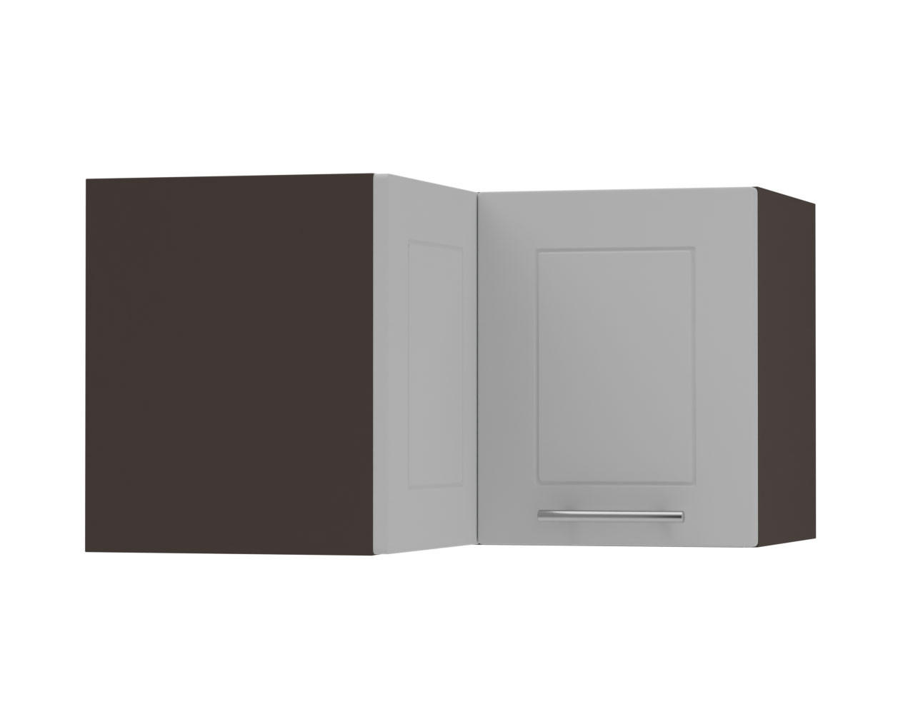 ECKHÄNGESCHRANK Kvantum W12/60/36 Dust Grey Matt / Lava Matt 60 / 60 / 36cm - Dunkelgrau/Grau, Holz/Holzwerkstoff (60/36/60cm) - Feldmann-Wohnen
