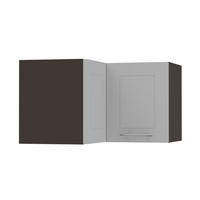 ECKHÄNGESCHRANK Kvantum W12/60/36 Dust Grey Matt / Lava Matt 60 / 60 / 36cm - Dunkelgrau/Grau, Holz/Holzwerkstoff (60/36/60cm) - Feldmann-Wohnen