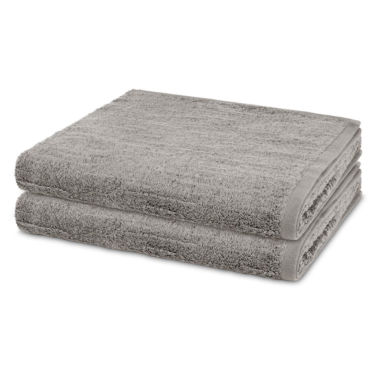 DUSCHTUCH Premium 2er-Set - Grau, Textil (70/140cm) - Ross