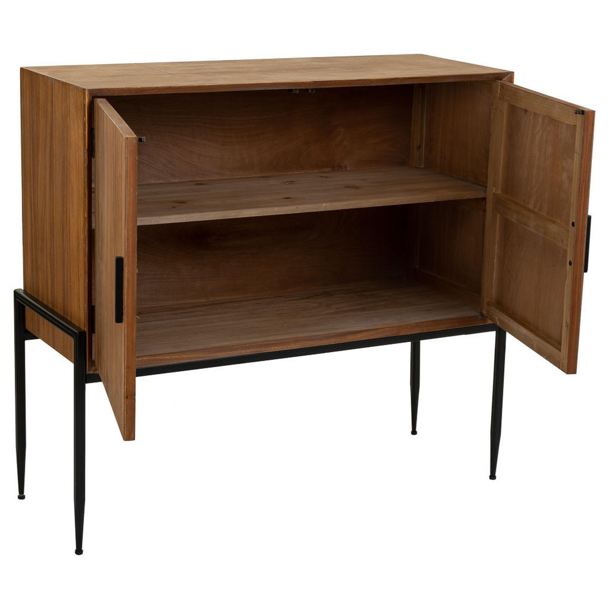 ANRICHTE aus Holz und Metall 110x40x99 cm - Braun, Metall (110/99/40cm) - Wanderlust