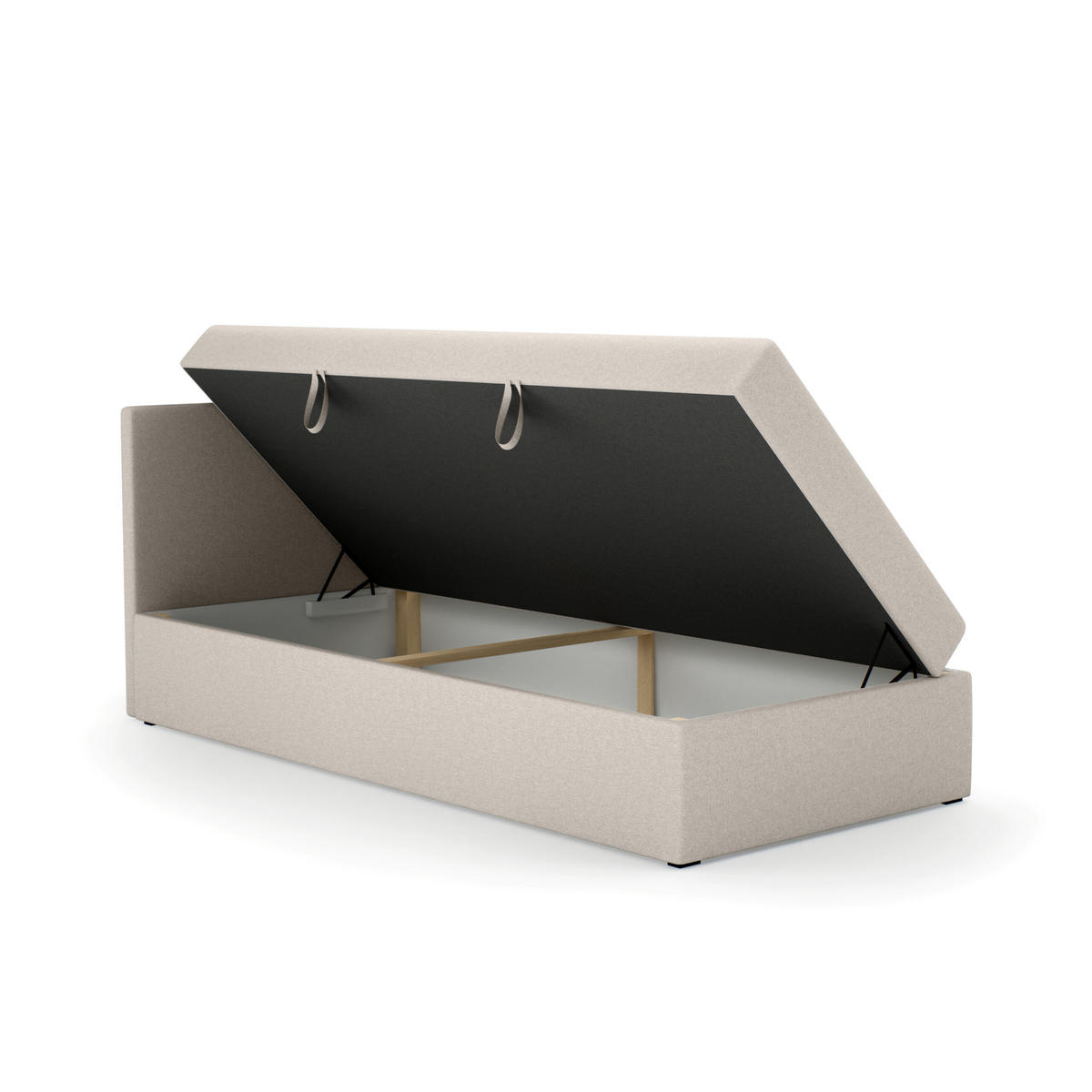 BOXBETT Verdig Mini Basic 90x200 Beige Links - Beige, Holz (90/200cm) - Fedve