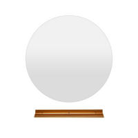 BADEZIMMERSPIEGEL Silber - Silberfarben, Glas (60/3/60cm) - COSTWAY