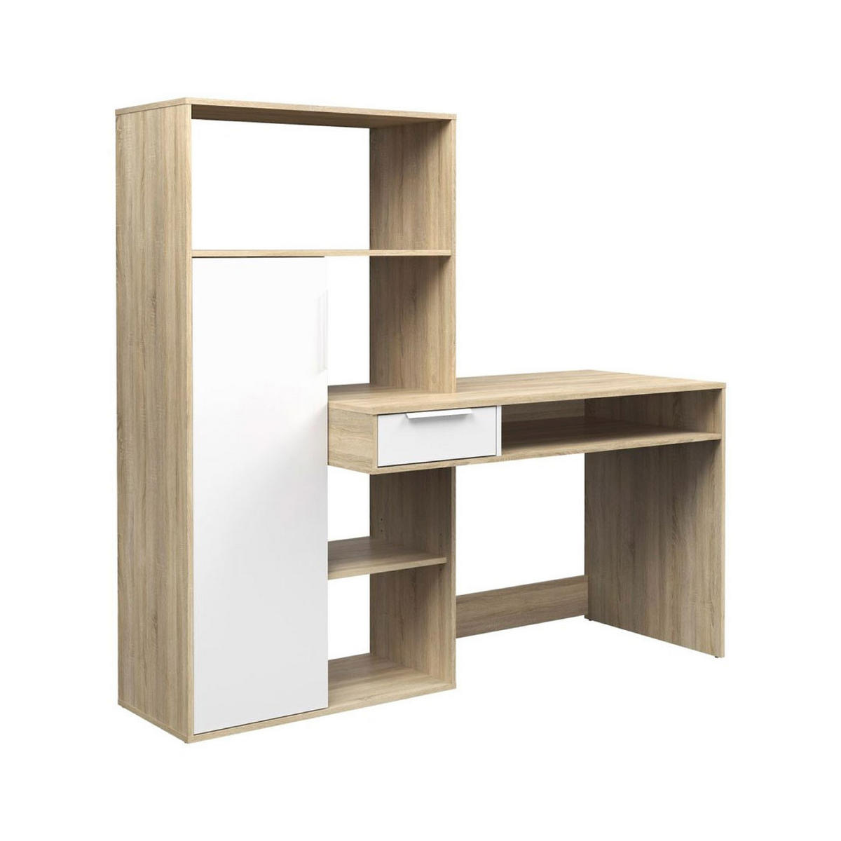 SCHREIBTISCH Fula Eichefarben 163/60/155 cm - Eichefarben, Holzwerkstoff (60/163/155cm) - ebuy24
