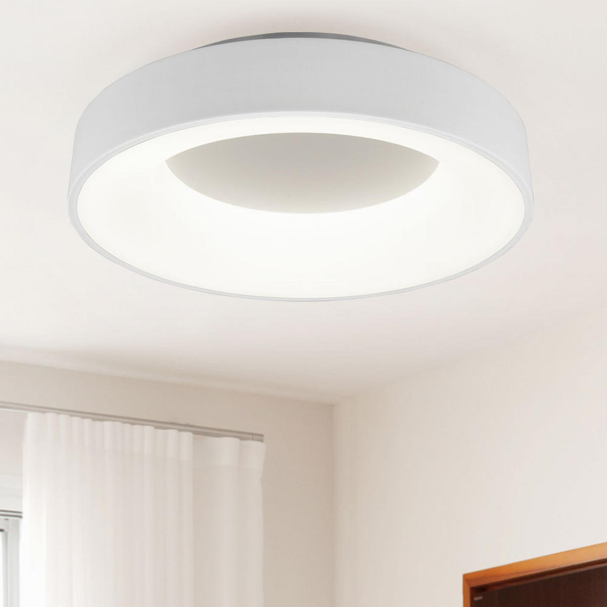 LED DECKENLEUCHTE Girona Weiß Matt - Weiß, Metall (11/45/11cm)