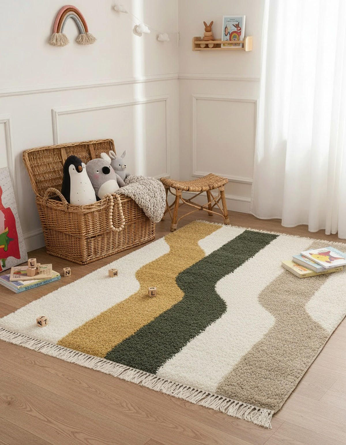 TEPPICH, dick und mit Fransen mehrfarbig - Multicolor, Textil (160/230cm) - AFK Living