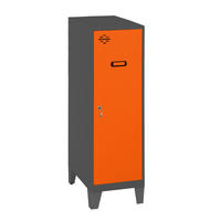 SCHLIESSFACHSCHRANK Amego HxBxT 101,5x30x50 cm 1x Fachboden Mit Standfüße Orange-Anthrazit Spind - Orange, Metall (30/101.5/50cm) - PROREGAL