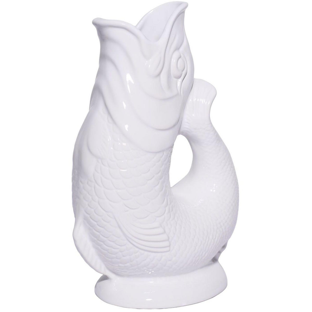 KARAFFE mit „Gluck-Gluck“-Geräusch 27,5/17/9,5 cm - Weiß, Keramik (1.2L) - Gluckigluck