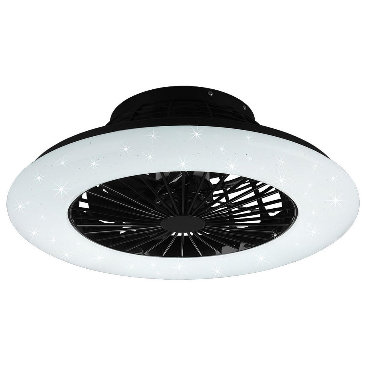 LED DECKENLEUCHTE STRALSUND Schwarz Kunststoff - Schwarz, Kunststoff (50/50/16cm)