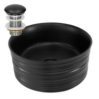 WASCHBECKEN - Schwarz, Keramik (41/18/41cm) - ML-DESIGN