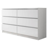 KOMMODE Malwa M6 - Weiß, Holzwerkstoff (138/77/40cm) - MIRJAN24