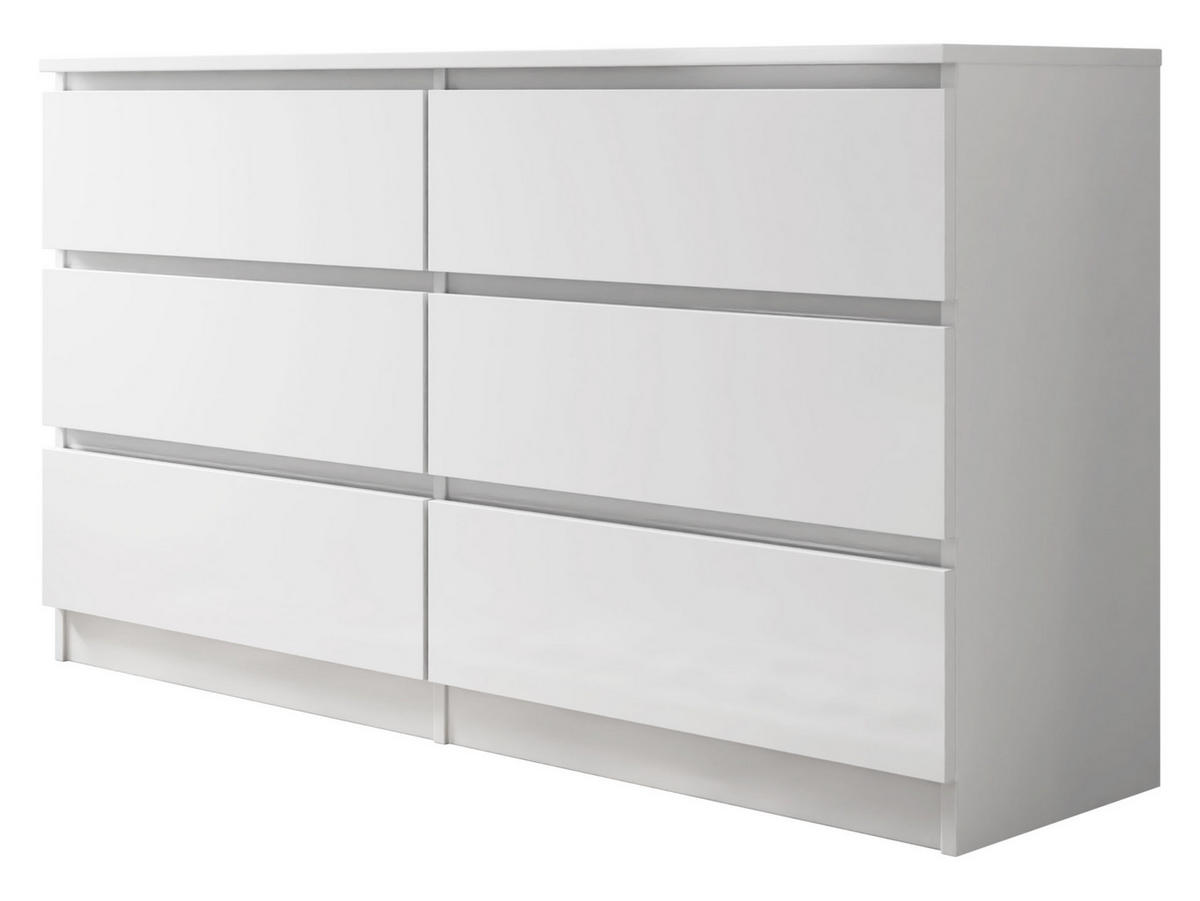 KOMMODE Malwa M6 - Weiß, Holzwerkstoff (138/77/40cm) - MIRJAN24
