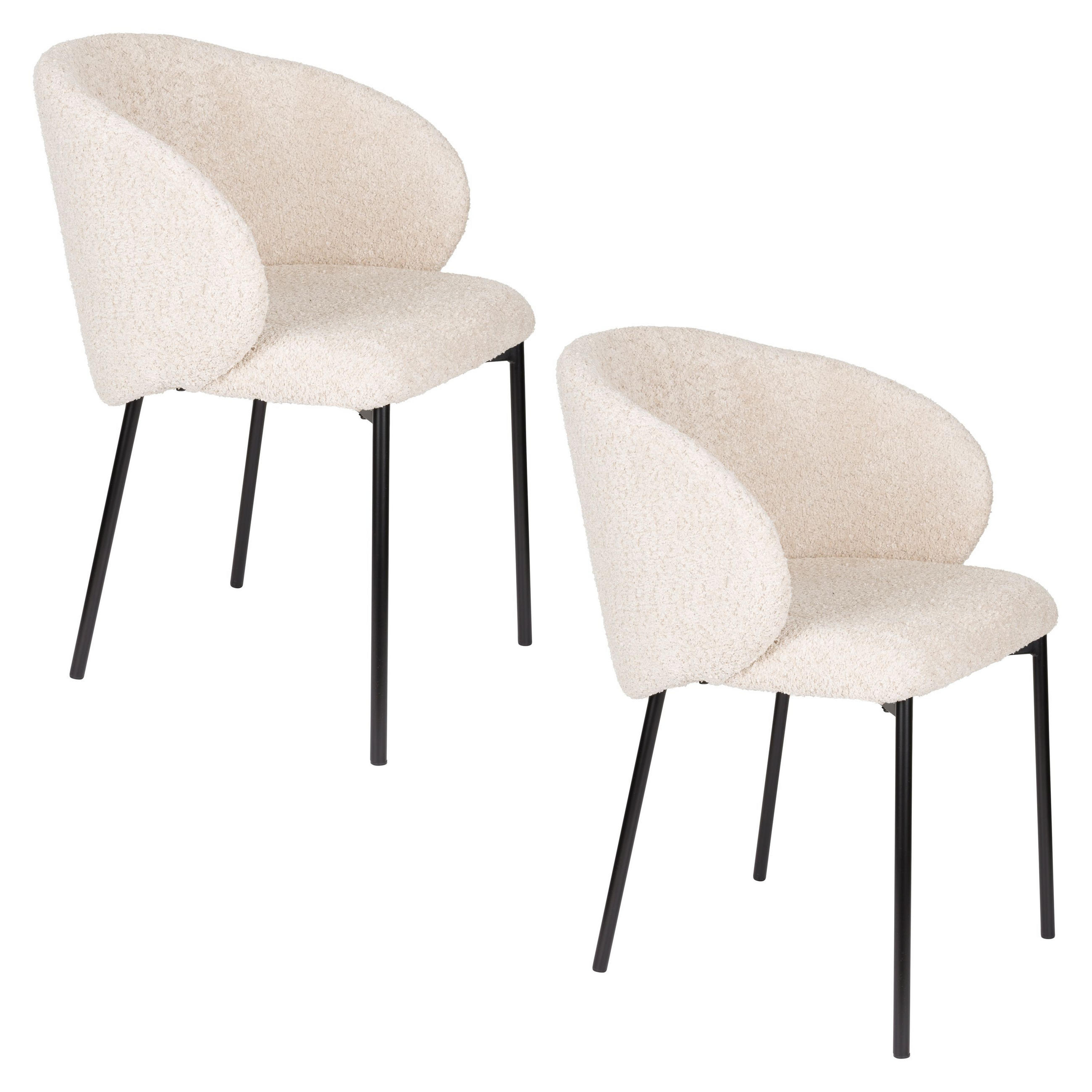 ESSZIMMERSTUHL Ayle Creme/ Weiß - 2 er Set - Weiß, Kunststoff (58/70/48cm) - Housecraft Living