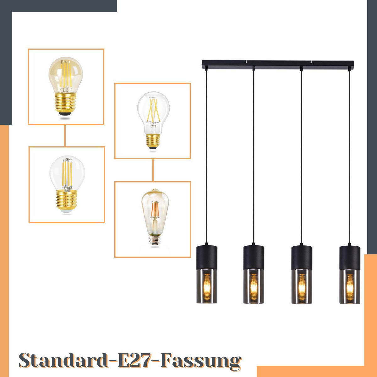 HÄNGELEUCHTE Kaelq 9/148/75 cm - Schwarz, Metall (75/9/148cm) - ZMH