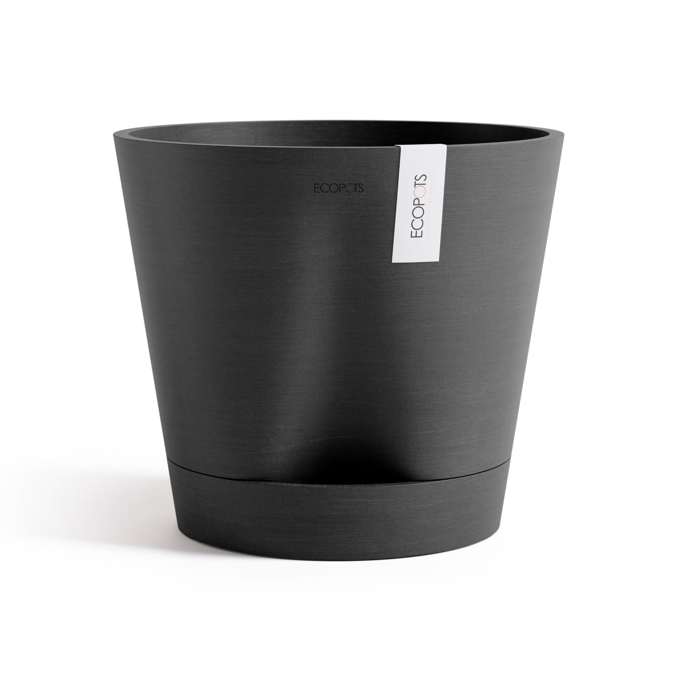 Ecopots Blumentopf Dunkelgrau 27.5 cm