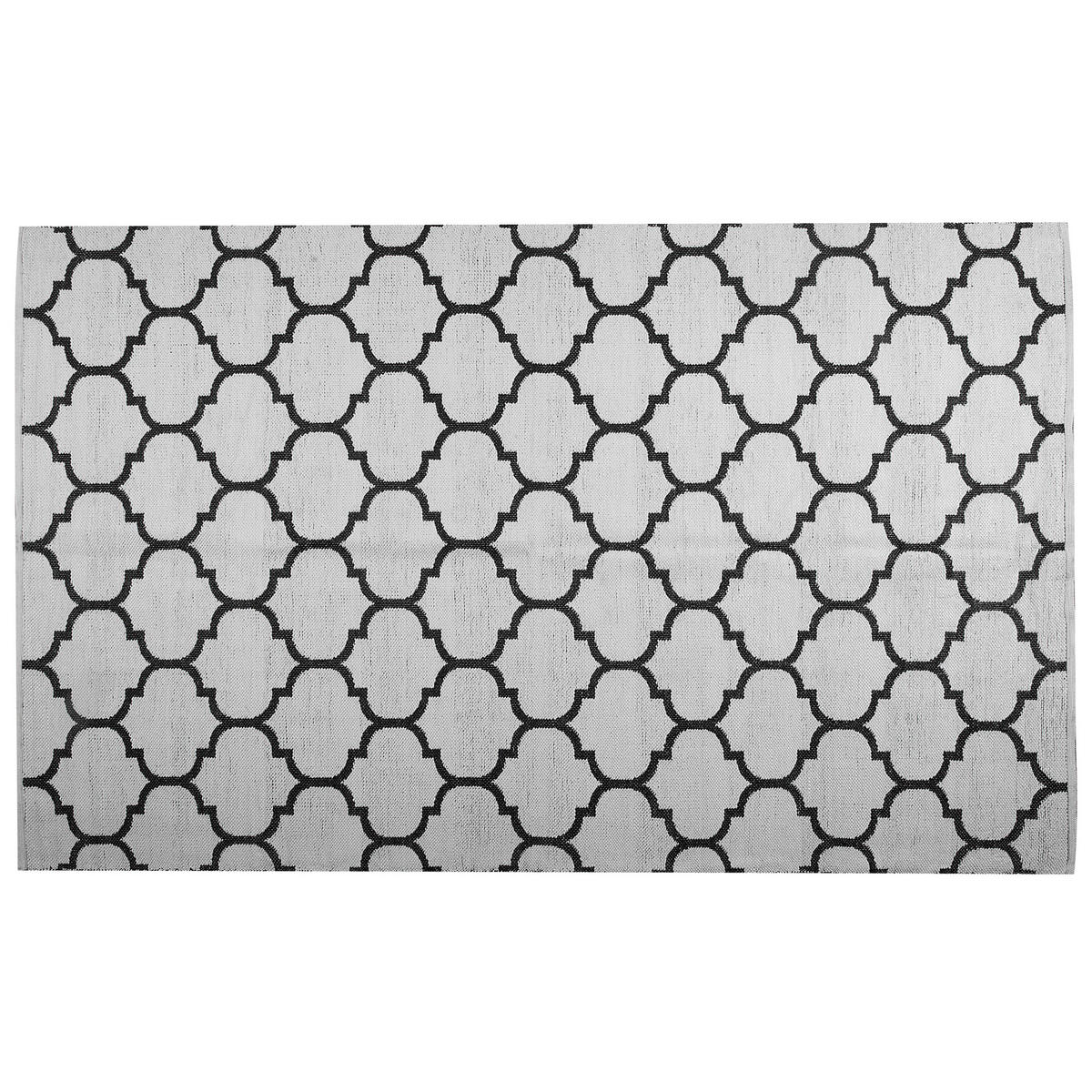 KURZFLOR-OUTDOOR-TEPPICH Aladana 230/160 cm - Schwarz, Kunststoff (160/230cm) - Beliani