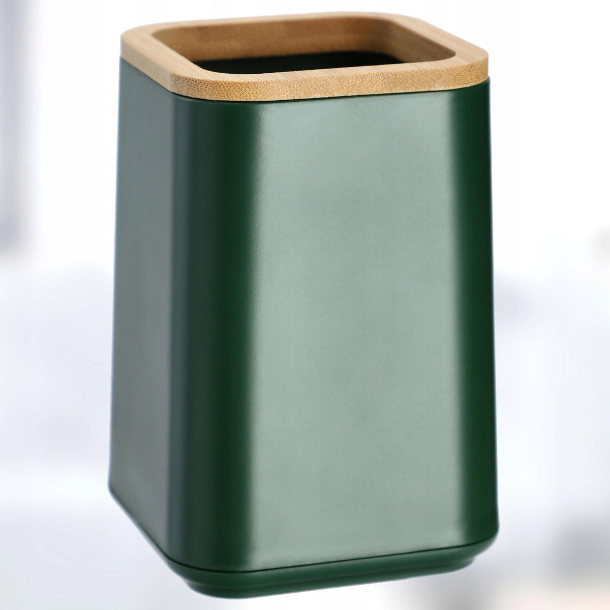 BADEZIMMERBECHER aus Bambus - Grün, Kunststoff (8/11cm) - KADAX