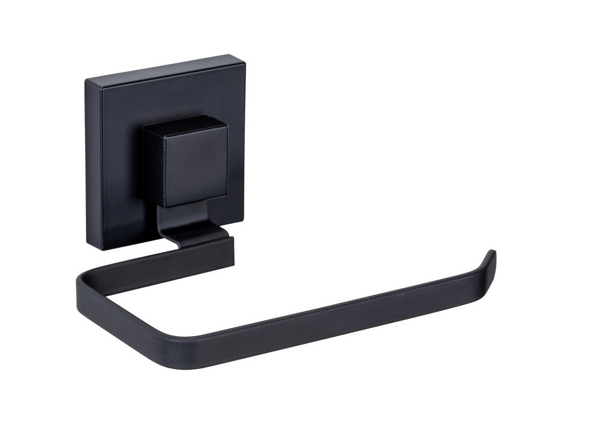 TOILETTENPAPIERHALTER Montage ohne Bohren Quadro 14/6/11 cm - Schwarz, Metall (6/11/14cm) - Wenko