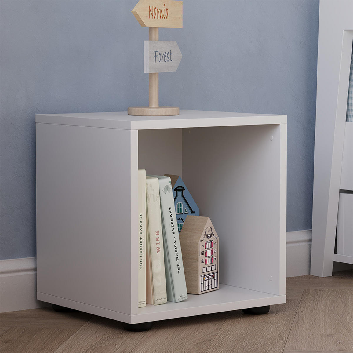 KINDERREGAL Estell Weiß 36.4 x 38.2 cm 1 Fach - Weiß, Holzwerkstoff (36.4/38.2/32.1cm) - Vicco