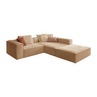 ECKSOFA CARMO Braun Flachgewebe - Dunkelbraun/Schwarz, Kunststoff/Textil (306/191cm) - KAWOLA