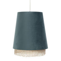 HÄNGELEUCHTE Türkis 35/44 cm - Türkis, Naturmaterialen (35/1.3/44cm) - ONZENO